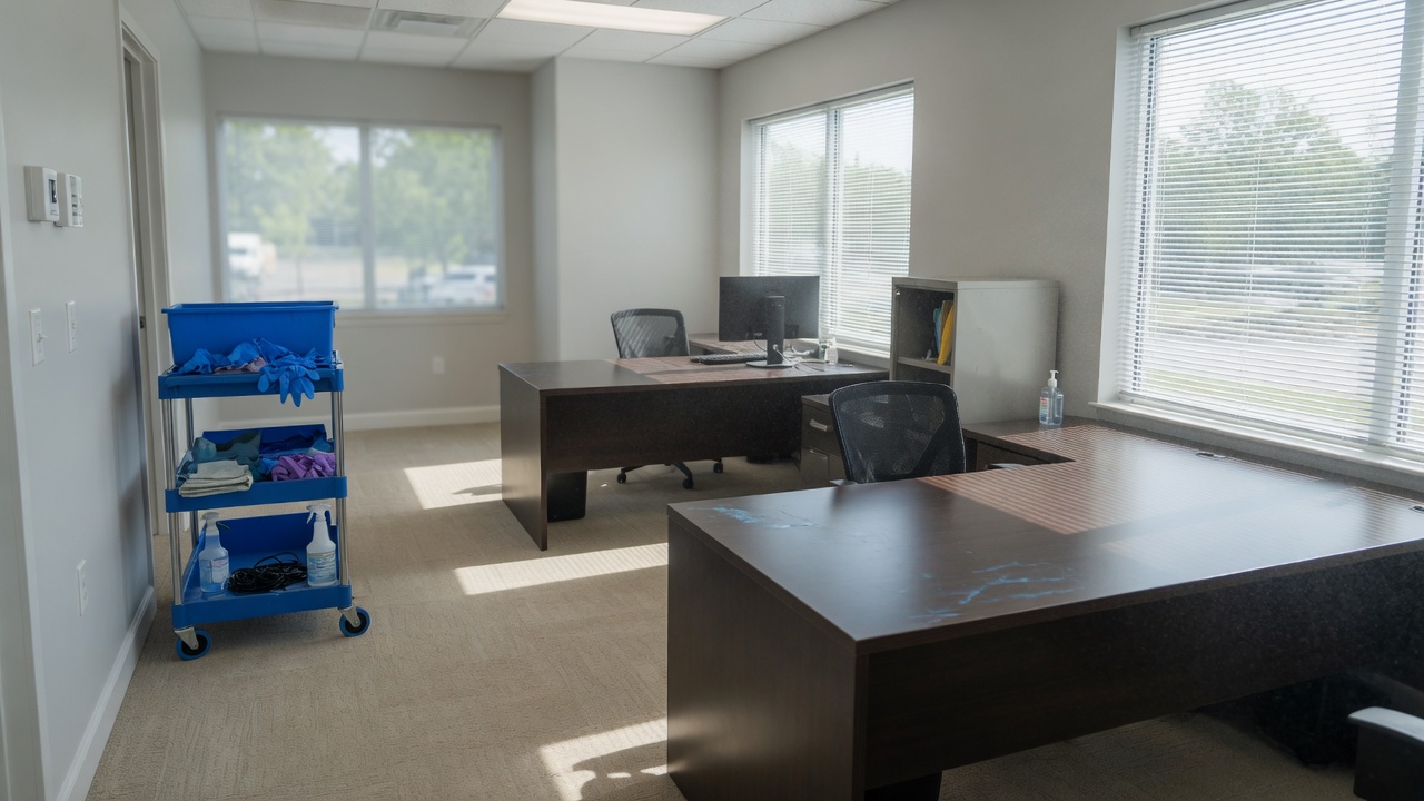Charlotte professional office after electrostatic disinfection